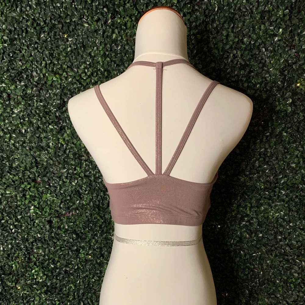 Beyond Yoga Twinkle Bra Wild Rose Gold Twinkle
